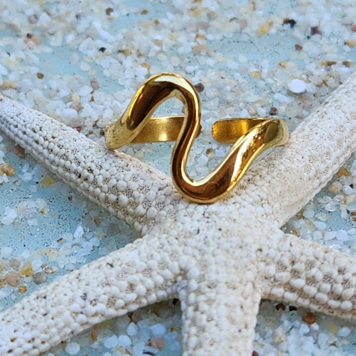 BEACH WAVES  - ADJUSTABLE WATERPROOF GOLD/ SILVER RING - Premium Rings from www.beachboho.com.au - Just $48! Shop now at www.beachboho.com.au