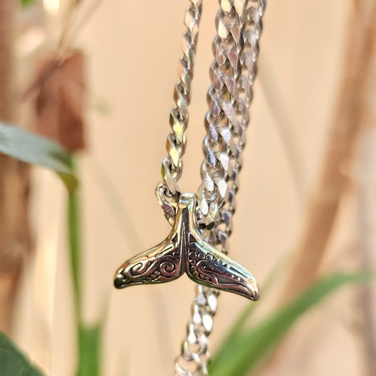 HANDMADE ENGRAVED WHALE TAIL - WATERPROOF  NECKLACE - Premium necklaces from www.beachboho.com.au - Just $95! Shop now at www.beachboho.com.au