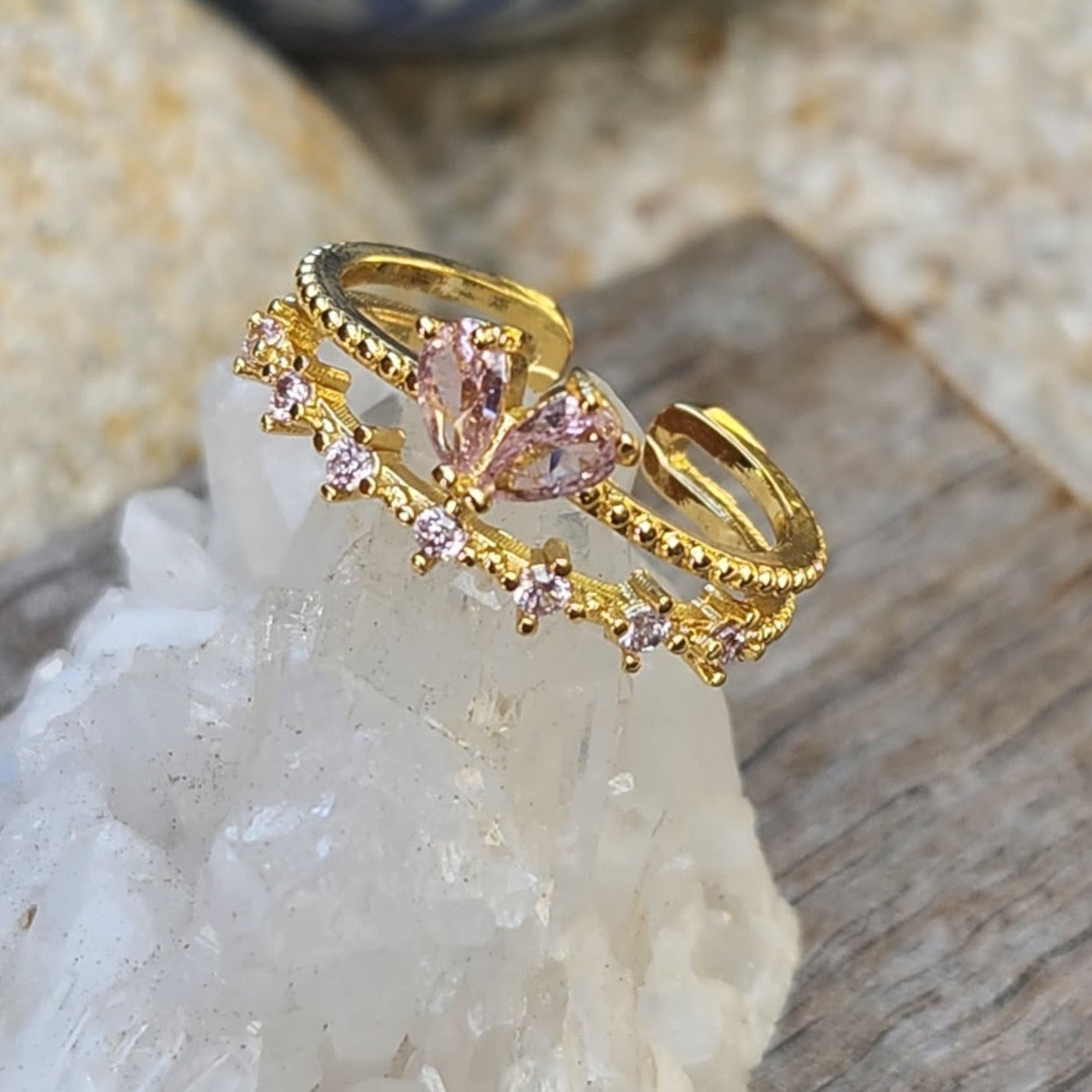 Rose gold cubic zirconia wedding band deals